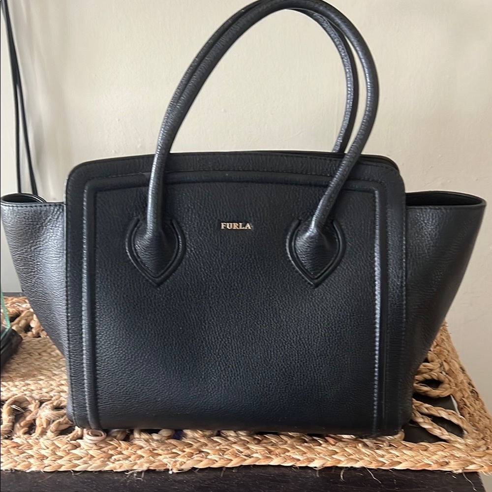 Furla Black Leather Women's Bag